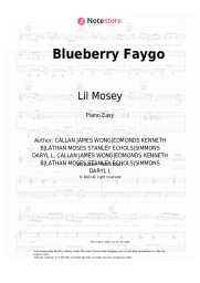 Sheet music, chords Lil Mosey - Blueberry Faygo