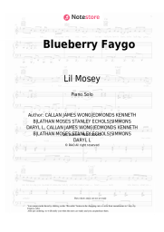 Sheet music, chords Lil Mosey - Blueberry Faygo