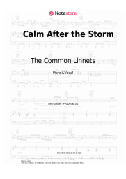 Sheet music, chords The Common Linnets - Calm After the Storm