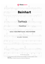 Sheet music, chords Torfrock - Beinhart
