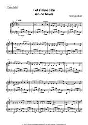 Sheet music, chords Vader Abraham - Het kleine cafe aan de haven