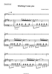 Sheet music, chords Connie Francis - Wishing it was you