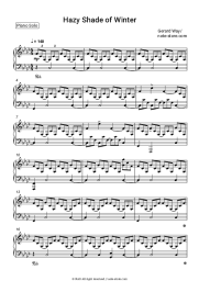 Sheet music, chords Gerard Way, Ray Toro - Hazy Shade of Winter