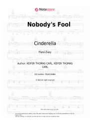 Sheet music, chords Cinderella - Nobody's Fool