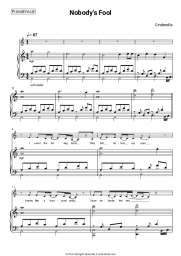 Sheet music, chords Cinderella - Nobody's Fool