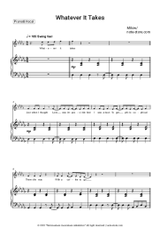 Sheet music, chords Milow - Whatever It Takes