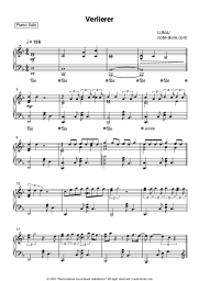 Sheet music, chords  LUNA - Verlierer