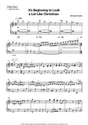 Sheet music, chords Michael Bublé - It's Beginning to Look a Lot Like Christmas