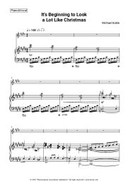 Sheet music, chords Michael Bublé - It's Beginning to Look a Lot Like Christmas