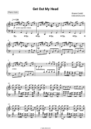 Sheet music, chords Shane Codd - Get Out My Head