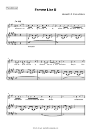 Sheet music, chords Monaldin, Emma Peters - Femme Like U