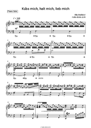Sheet music, chords Ella Endlich - Kuss mich, halt mich, lieb mich
