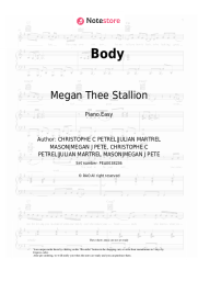 Sheet music, chords Megan Thee Stallion - Body