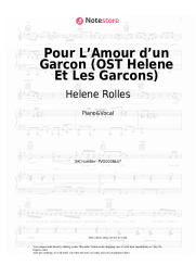 Sheet music, chords Helene Rolles - Pour L’Amour d’un Garcon (OST Helene Et Les Garcons)