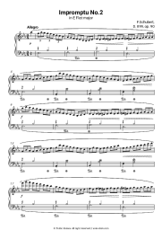 Sheet music, chords Franz Schubert - Impromptu No.2 Allegro In E Flat major, D.899 Op.90