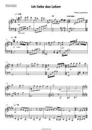 Sheet music, chords Vicky Leandros - Ich liebe das Leben