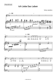 Sheet music, chords Vicky Leandros - Ich liebe das Leben