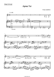 Sheet music, chords Vicky Leandros - Apres Toi