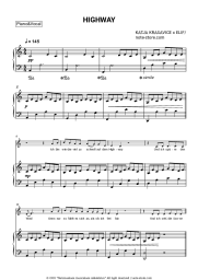 Sheet music, chords Katja Krasavice, Elif - HIGHWAY