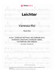 Sheet music, chords Vanessa Mai - Leichter