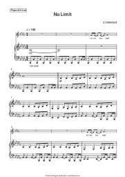 Sheet music, chords 2 Unlimited - No Limit