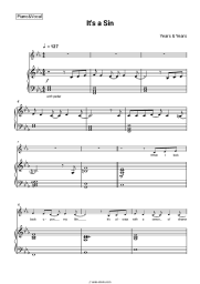 Sheet music, chords Years & Years - It's A Sin