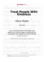 Sheet music, chords Harry Styles - Treat People With Kindness
