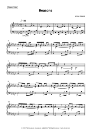 Sheet music, chords Mimi Webb - Reasons