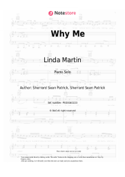 Sheet music, chords Linda Martin - Why Me