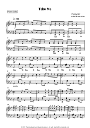 Sheet music, chords Pussycat - Take Me