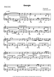 Sheet music, chords Pussycat - Georgie