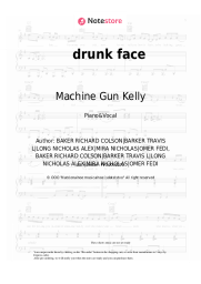 Sheet music, chords Machine Gun Kelly - drunk face