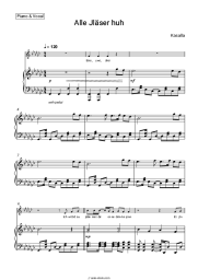 Sheet music, chords Kasalla - Alle Jläser huh