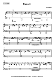 Sheet music, chords Wilhelmine - Eins sein