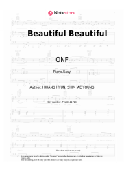 Sheet music, chords ONF - Beautiful Beautiful