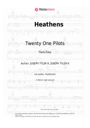 Sheet music, chords Twenty One Pilots - Heathens