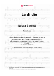 Sheet music, chords Nessa Barrett, Jxdn - La di die