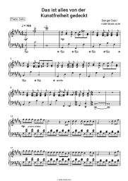 Sheet music, chords Danger Dan - Das ist alles von der Kunstfreiheit gedeckt