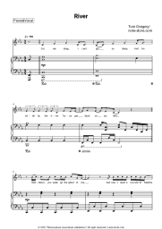 Sheet music, chords Tom Gregory - River