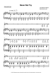 Sheet music, chords Jan-Marten Block - Never Not Try