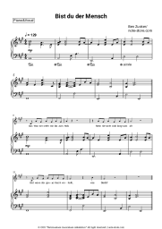 Sheet music, chords Ben Zucker - Bist du der Mensch