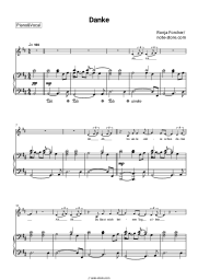 Sheet music, chords Ronja Forcher - Danke