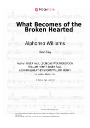 Sheet music, chords Alphonso Williams - What Becomes of the Broken Hearted