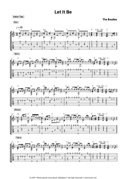 Sheet music, chords The Beatles - Let It Be