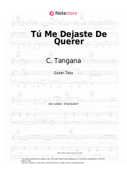 Sheet music, chords C. Tangana, Nino de Elche, La Hungara - Tú Me Dejaste De Querer