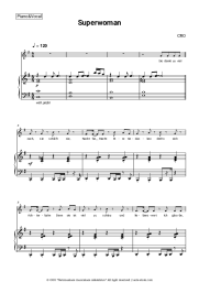 Sheet music, chords Cro - Superwoman