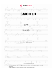 Sheet music, chords Cro - SMOOTH