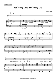 Sheet music, chords Patty Ryan - You're My Love, You're My Life