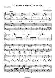 Sheet music, chords Patty Ryan - I Don’t Wanna Lose You Tonight