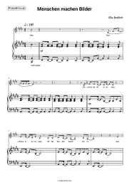 Sheet music, chords Ella Endlich - Menschen machen Bilder